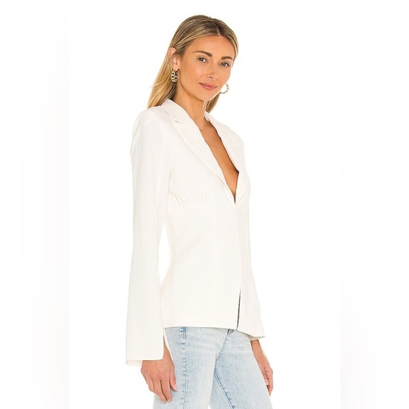 Amanda Uprichard Dovima Blazer in Ivory - Picture 3 of 16